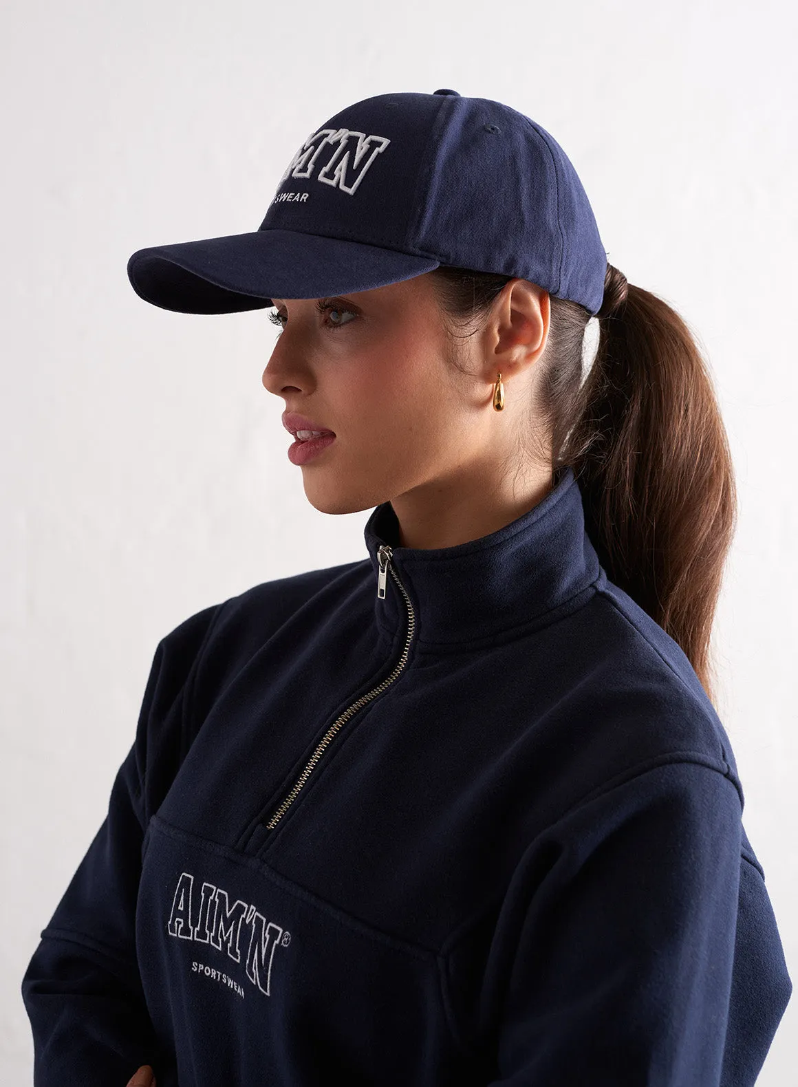 Navy College Cap sold by Aimn product image thumbnail 3