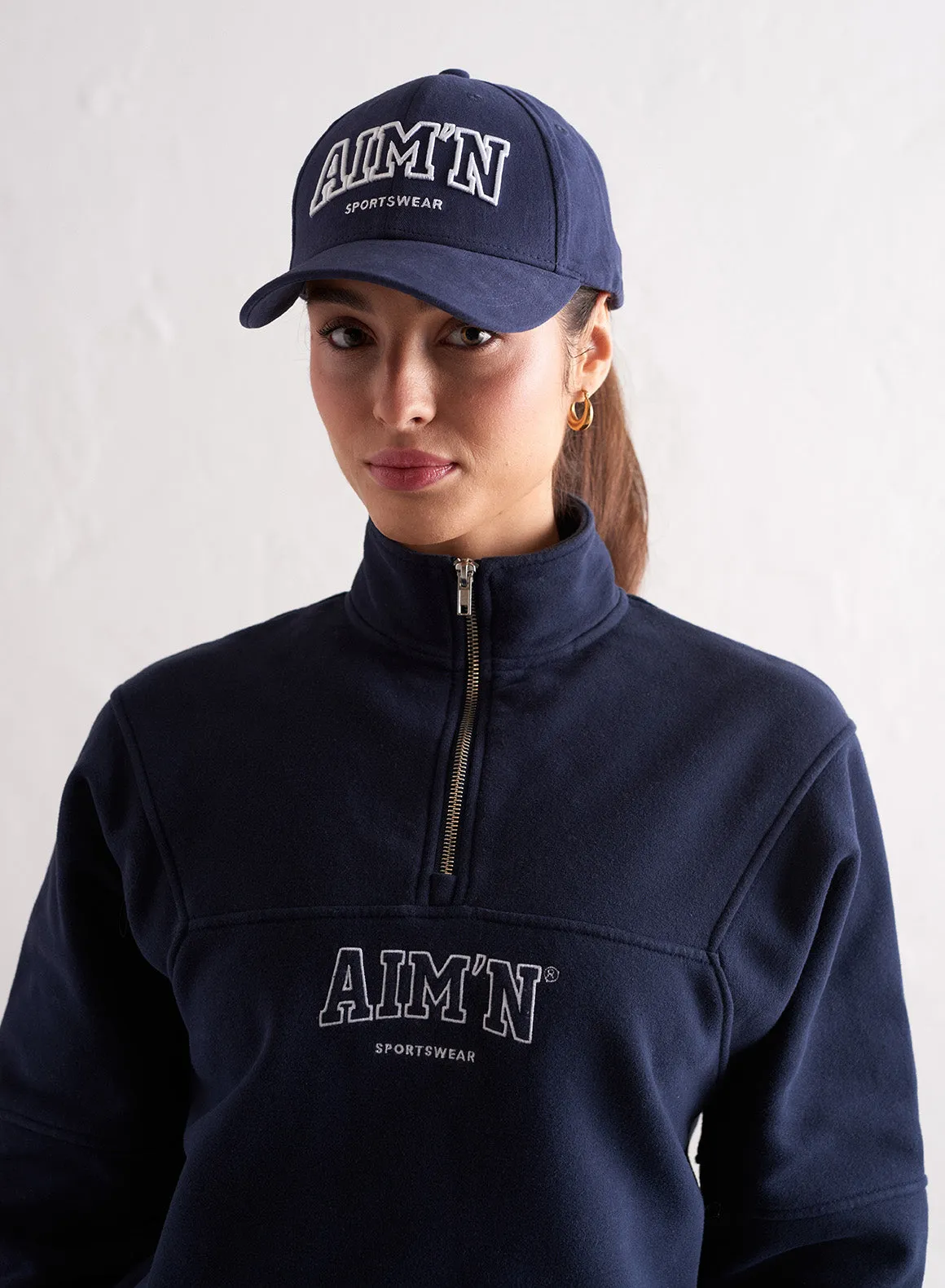 Navy College Cap sold by Aimn product image thumbnail 2