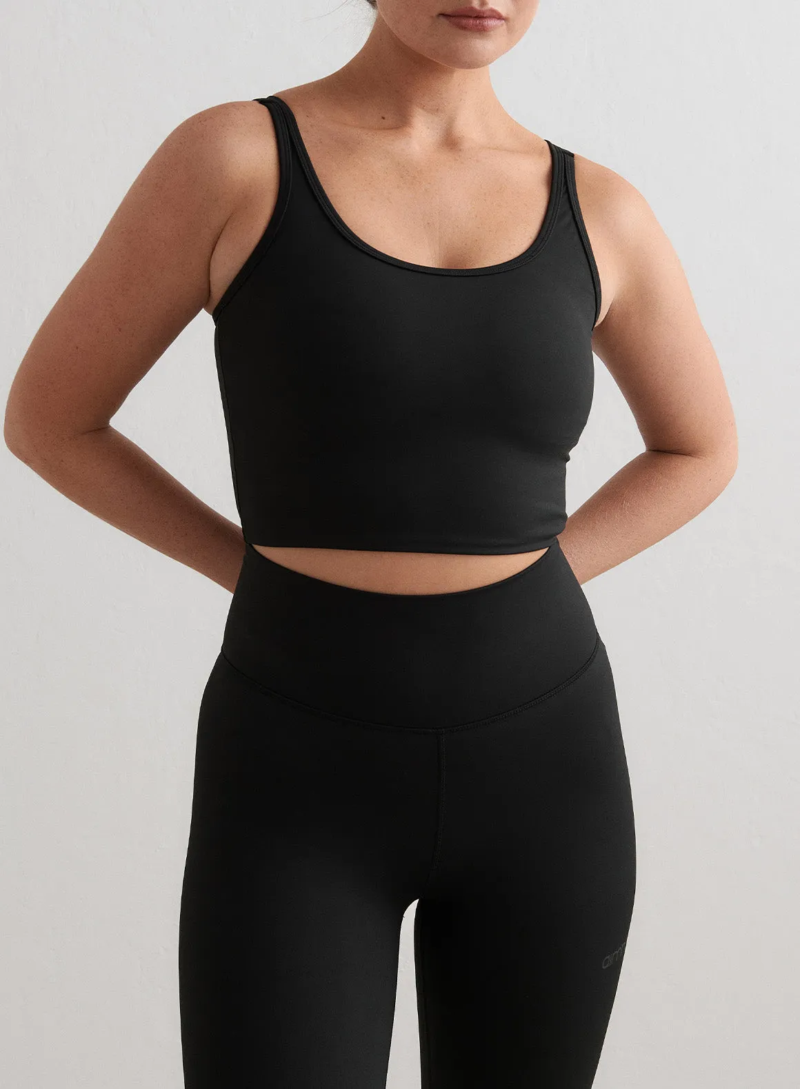 Black Monochrome Core Bralette sold by Aimn product image thumbnail 2