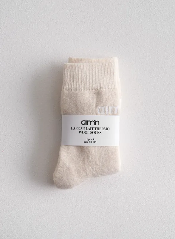 Café Au Lait Thermo Wool Sock sold by Aimn