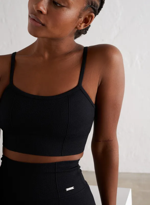 Black Luxe Strap Bra sold by Aimn