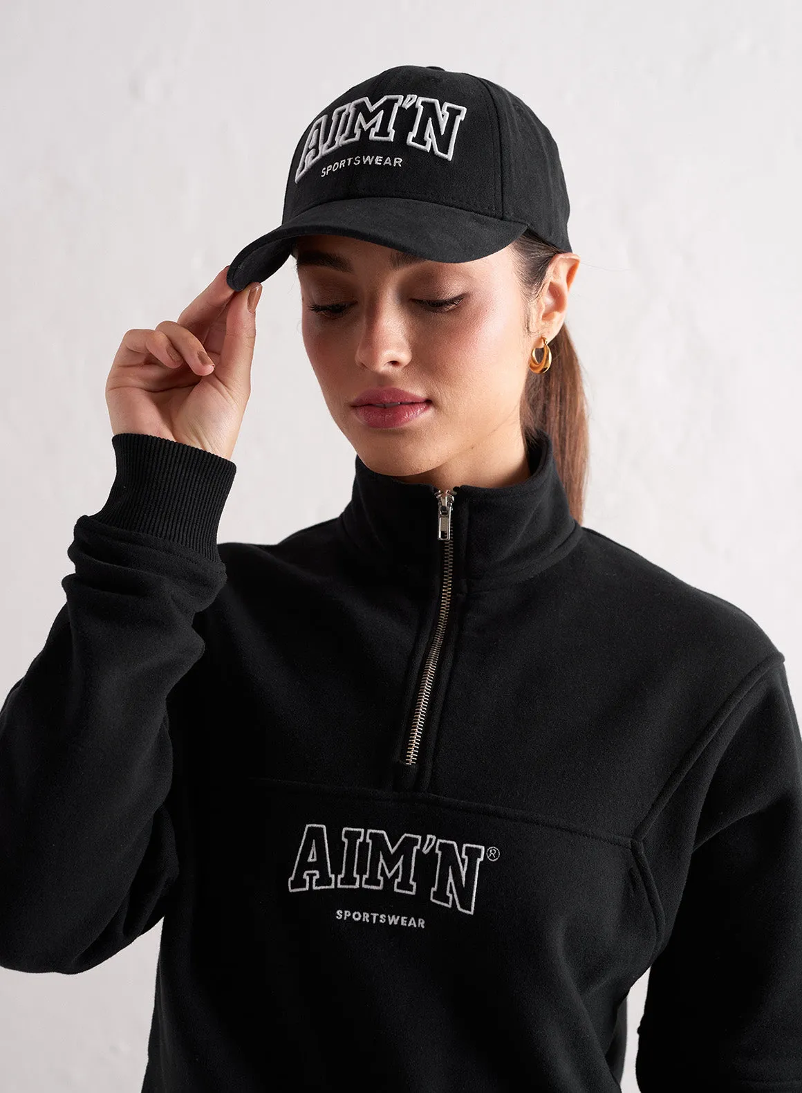 Black Outline College Cap sold by Aimn product image thumbnail 2