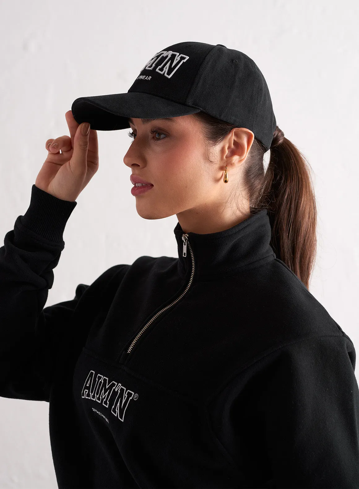 Black Outline College Cap sold by Aimn product image thumbnail 3