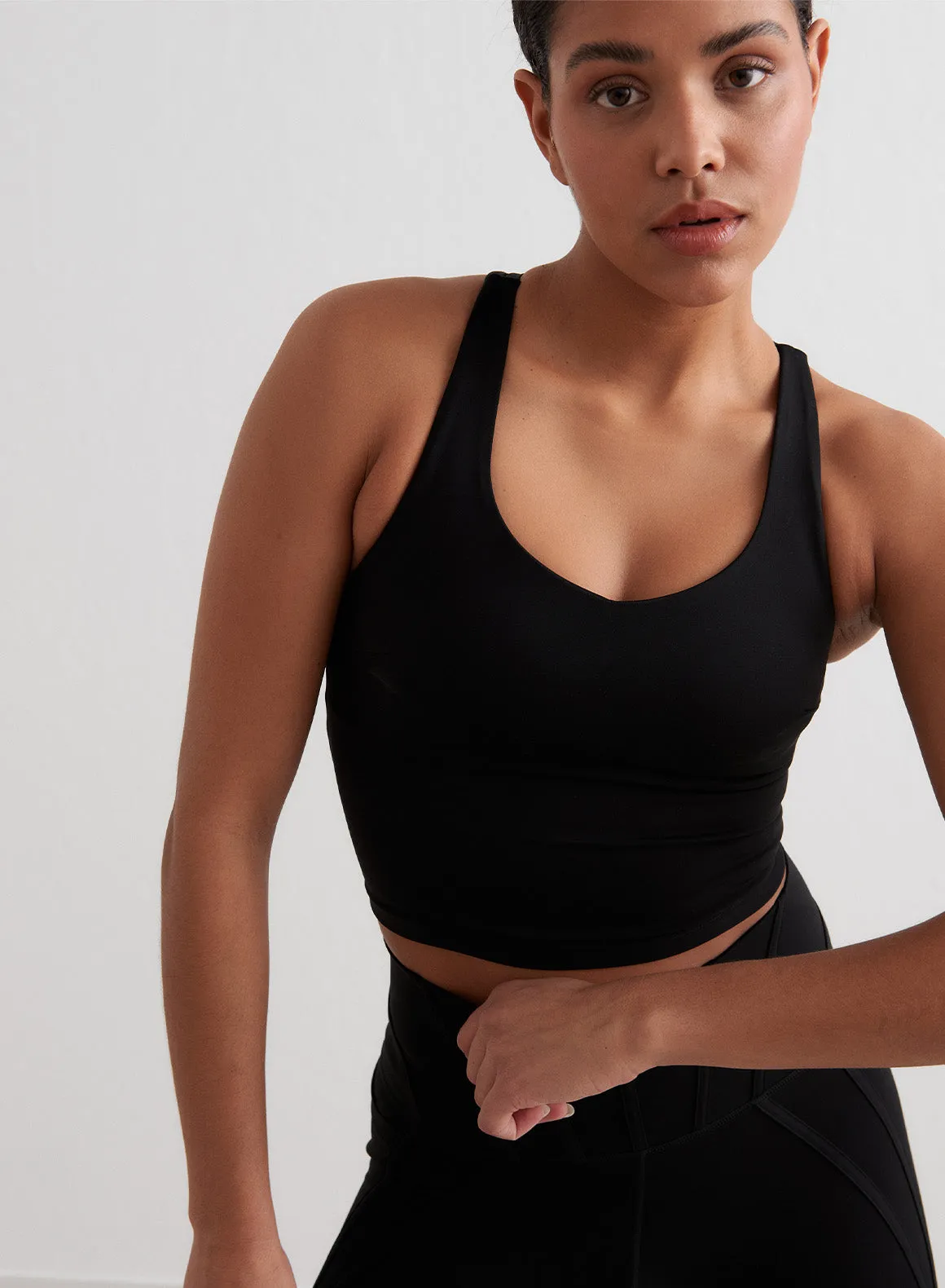 Black Sculpting Strappy Bralette sold by Aimn product image thumbnail 2