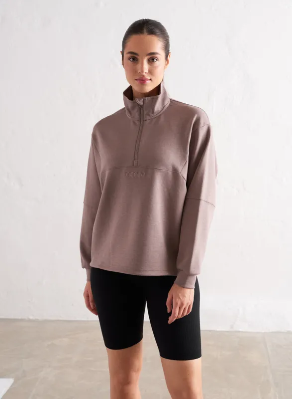 Macchiato Melange Comfy Half Zip sold by Aimn