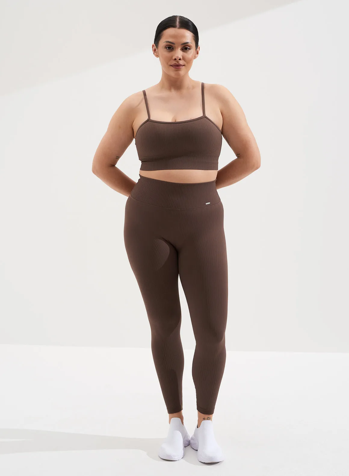 Macchiato Ribbed Seamless Strap Bra sold by Aimn product image thumbnail 2