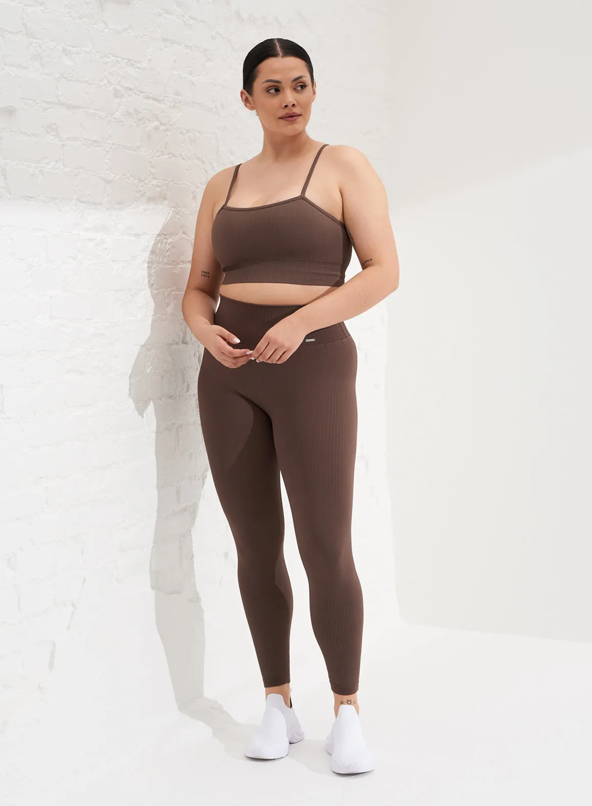 Macchiato Ribbed Seamless Strap Bra sold by Aimn product image thumbnail 5