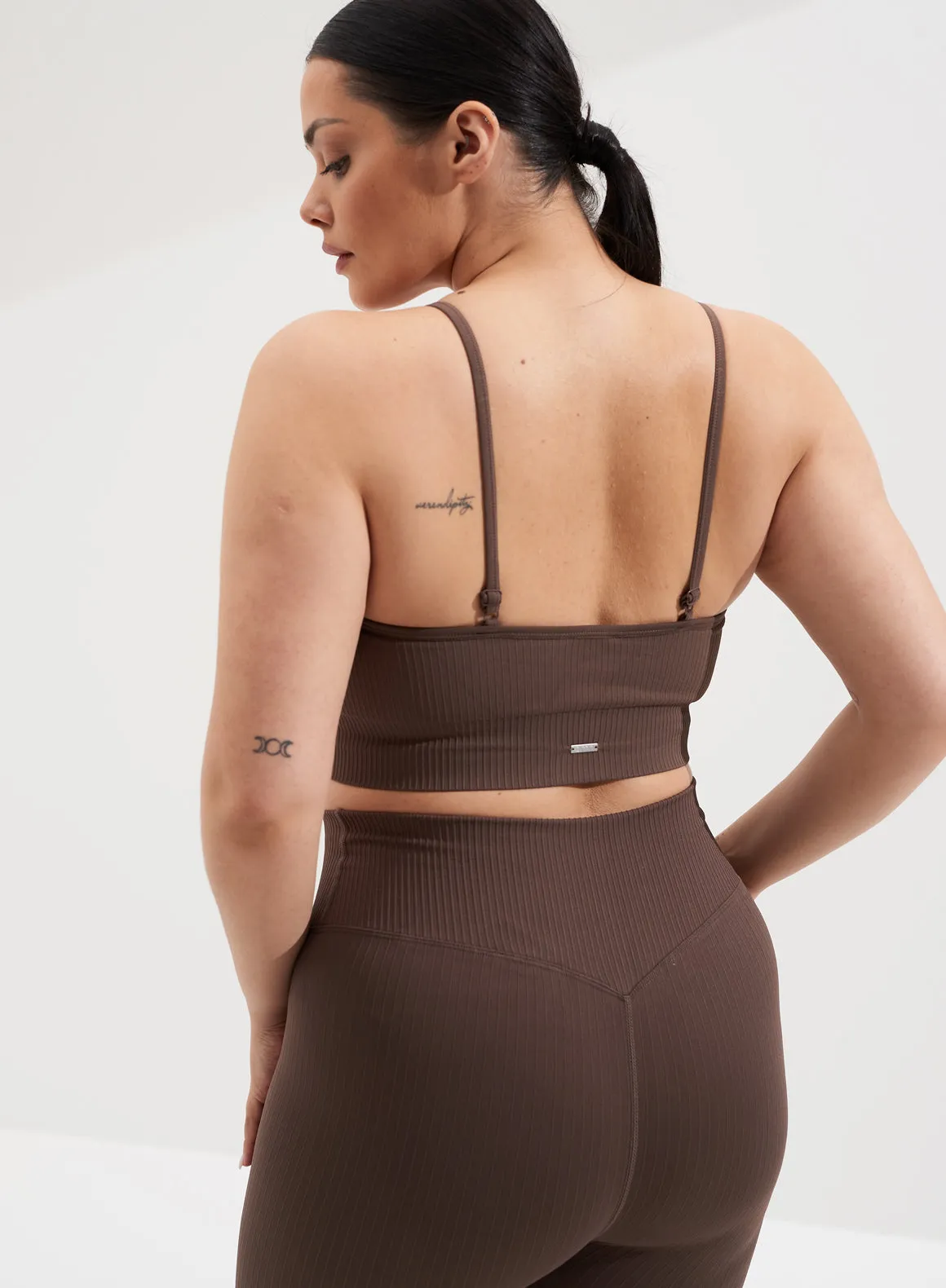 Macchiato Ribbed Seamless Strap Bra sold by Aimn product image thumbnail 3