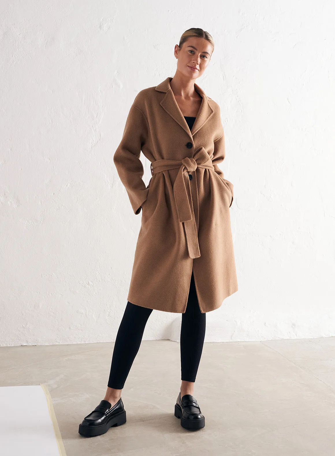 Camel Classic Wool Coat sold by Aimn product image thumbnail 3