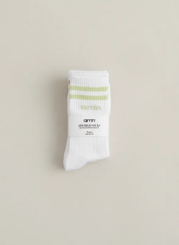 Matcha Aim High Socks 3-Pack sold by Aimn