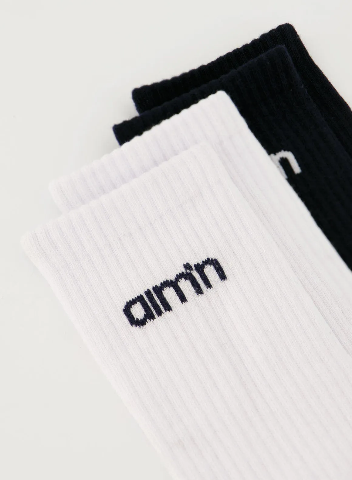 White/Navy aim'n Logo Socks 2-Pack sold by Aimn product image thumbnail 4