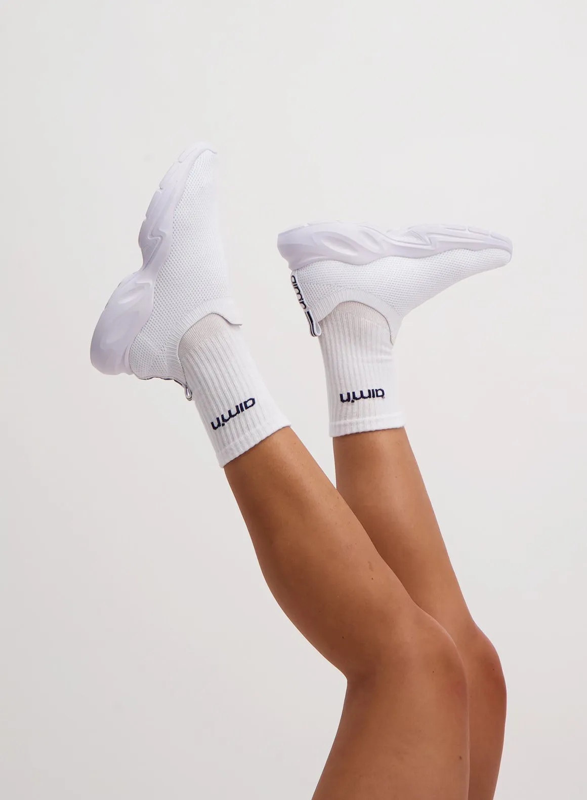 White/Navy aim'n Logo Socks 2-Pack sold by Aimn product image thumbnail 2