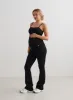 Black Ribbed Seamless Flare Maternity Tights sold by Aimn
