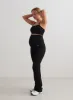 Black Ribbed Seamless Flare Maternity Tights sold by Aimn