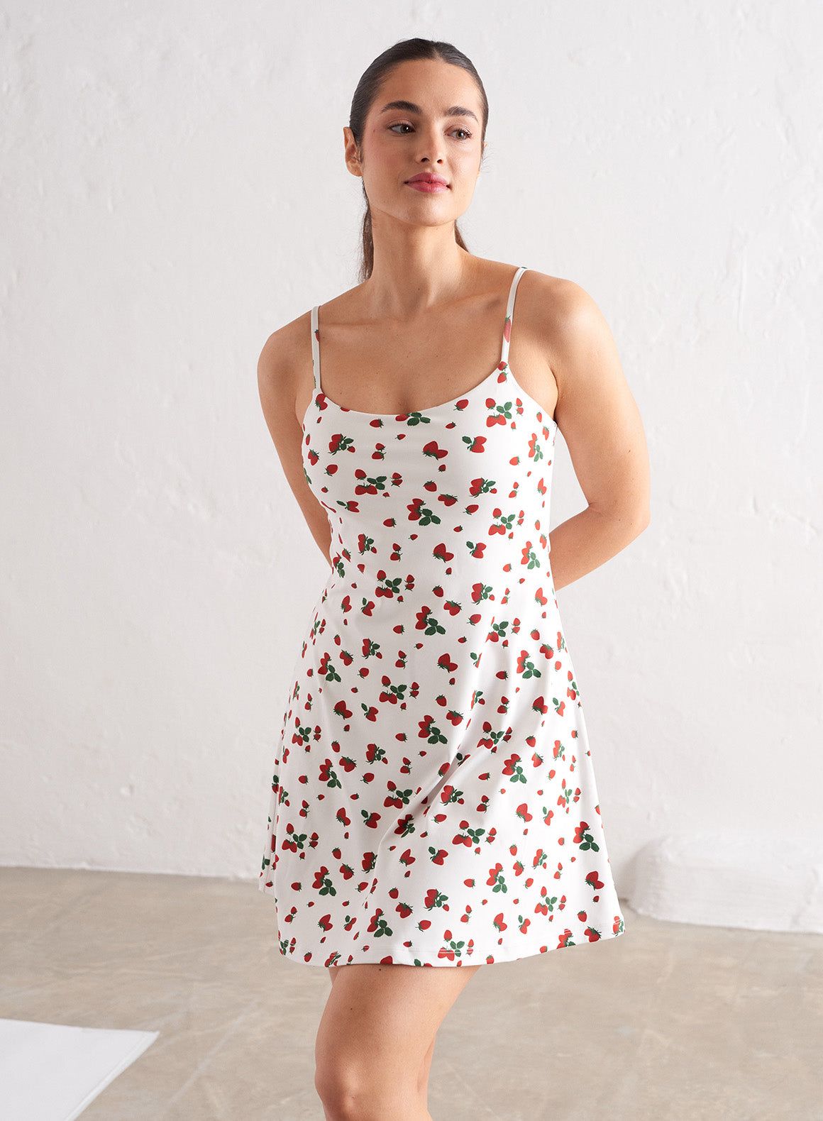 Berry Soft Strap Dress sold by Aimn product image thumbnail 5