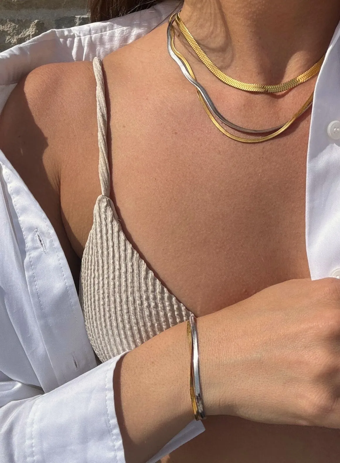 Silver Waterproof Bracelet sold by Aimn product image thumbnail 3