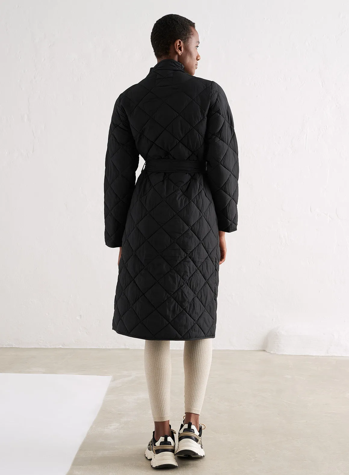 Black Quilted Coat sold by Aimn product image thumbnail 3