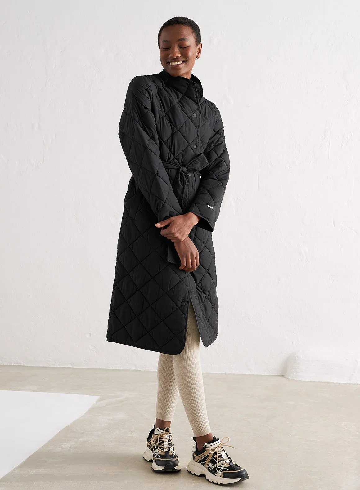 Black Quilted Coat sold by Aimn product image thumbnail 2
