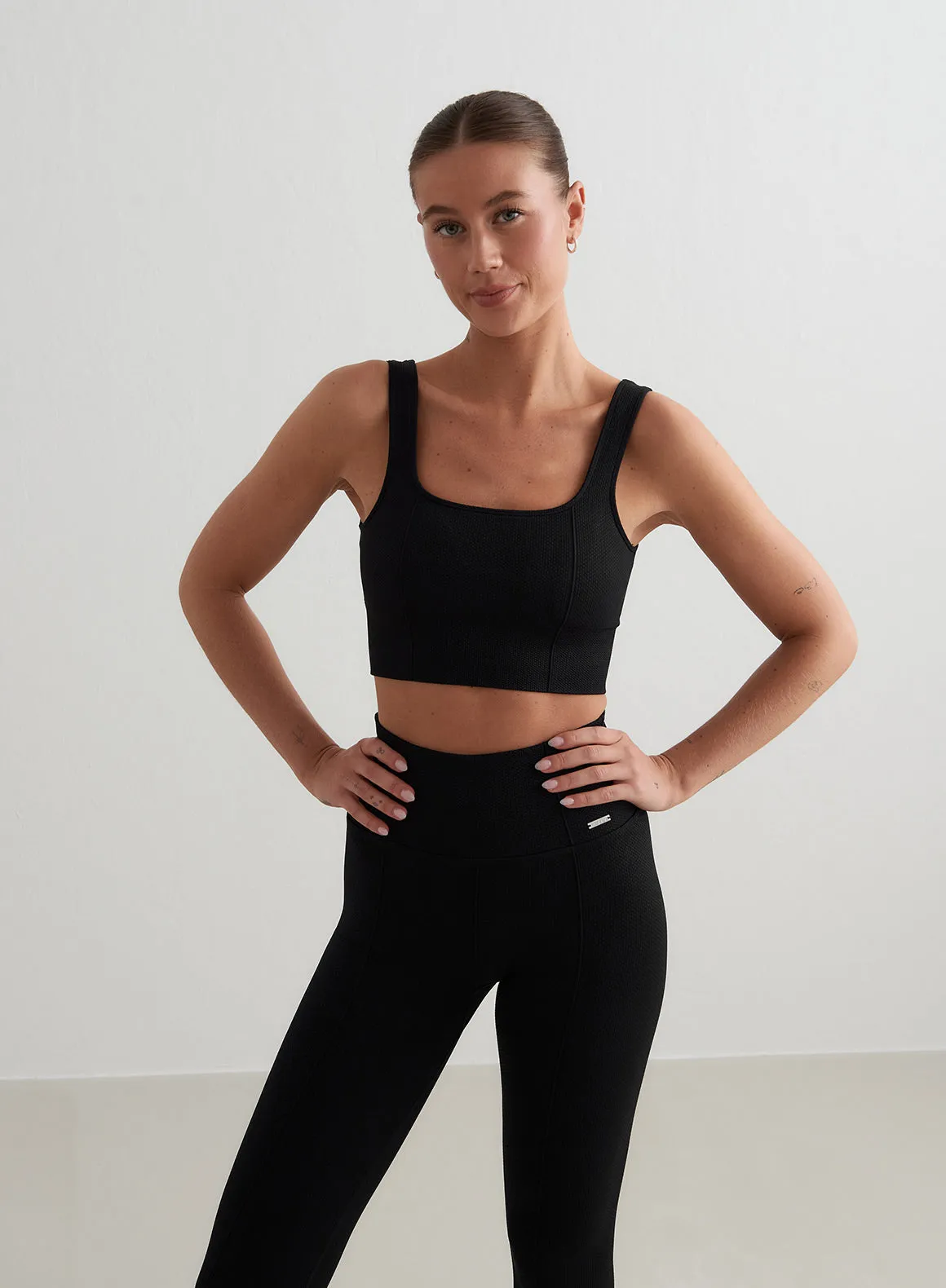 Black Luxe Seamless Bra sold by Aimn