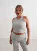 Grey Melange Ease Ribbed Tank Top sold by Aimn