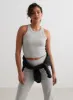 Grey Melange Ease Ribbed Tank Top sold by Aimn