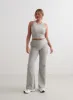 Grey Melange Ease Ribbed Tank Top sold by Aimn