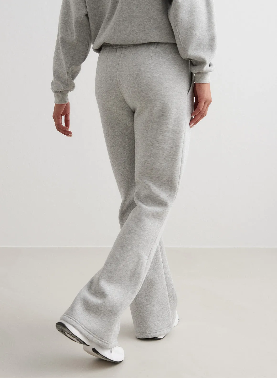 Grey Melange Flare Sweatpants sold by Aimn product image thumbnail 2