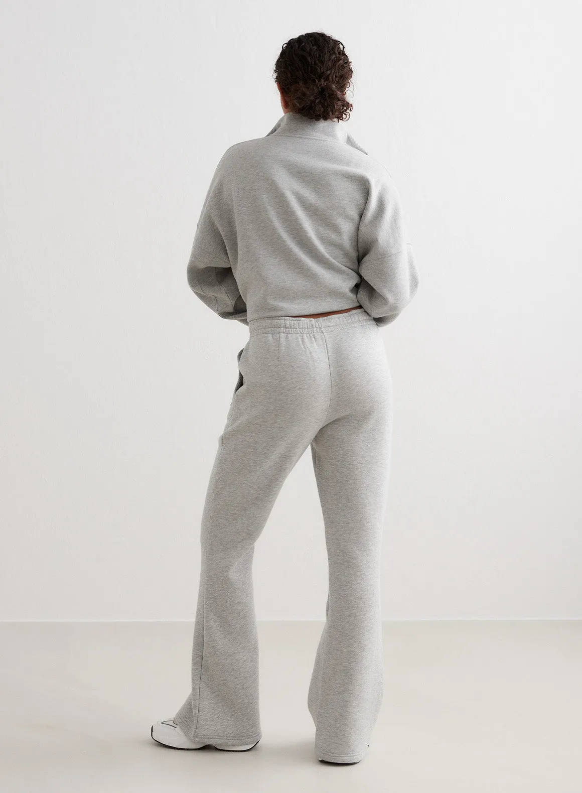 Grey Melange Flare Sweatpants sold by Aimn product image thumbnail 5