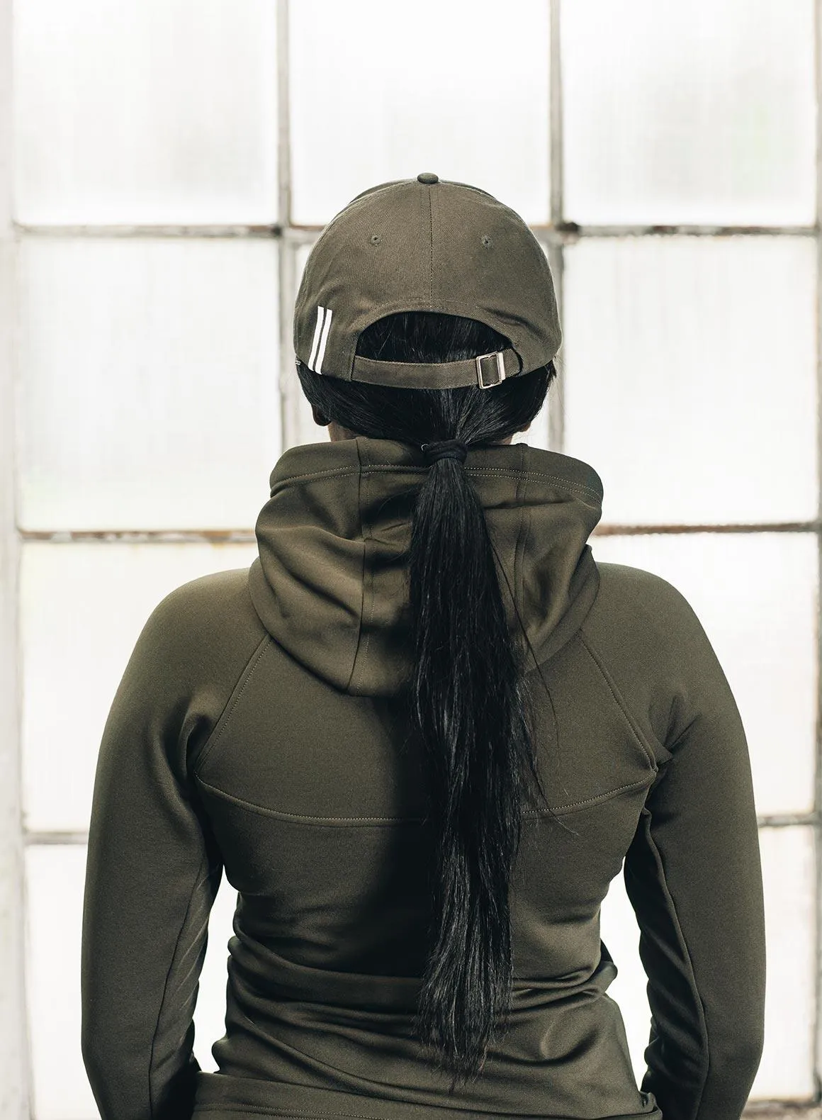 Khaki Stripe Cap sold by Aimn product image thumbnail 2