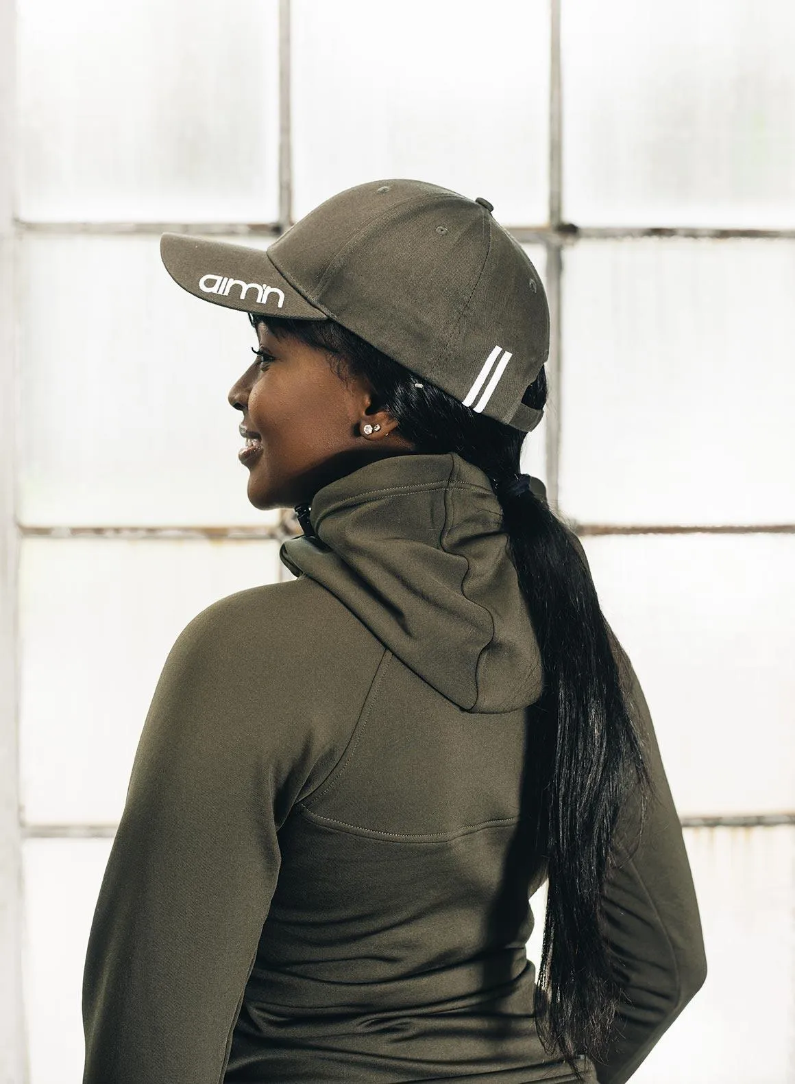 Khaki Stripe Cap sold by Aimn