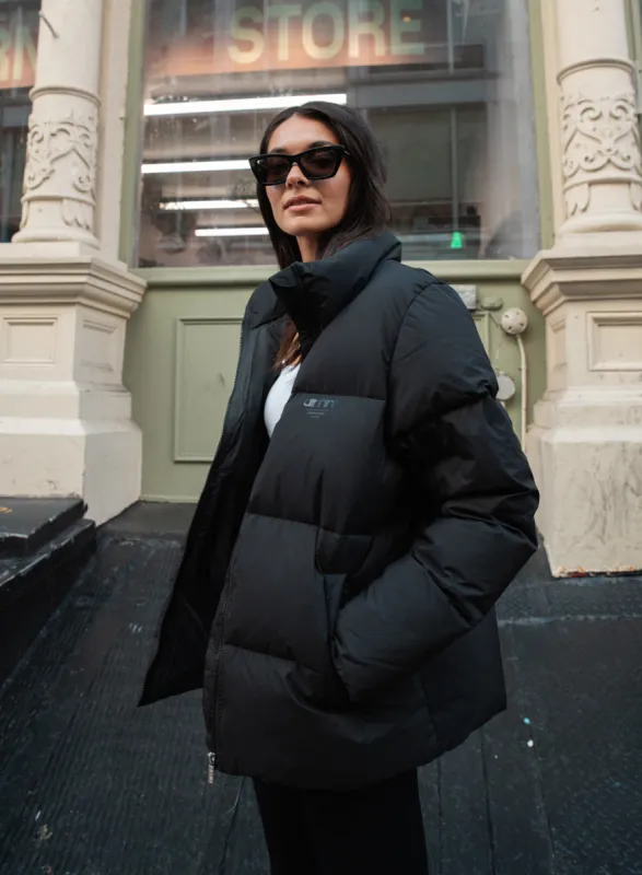 Black Puffer Jacket sold by Aimn