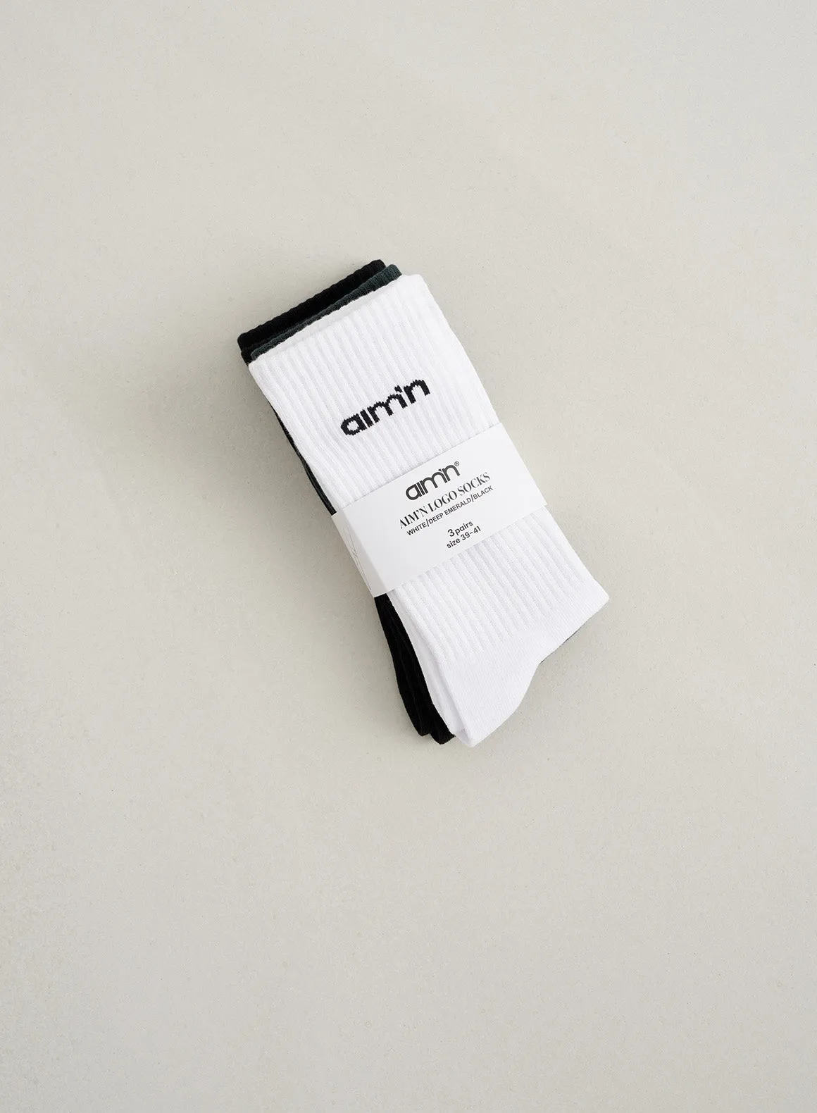 Deep Emerald Aim'n Logo Socks 3-pack sold by Aimn product image thumbnail 2