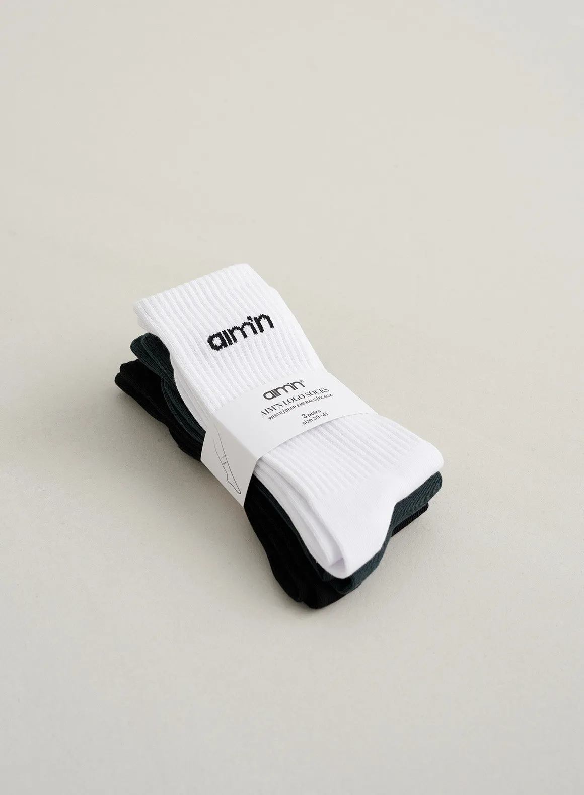 Deep Emerald Aim'n Logo Socks 3-pack sold by Aimn product image thumbnail 4