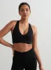 Black Sculpting Crossed Back Bra sold by Aimn