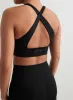 Black Sculpting Crossed Back Bra sold by Aimn