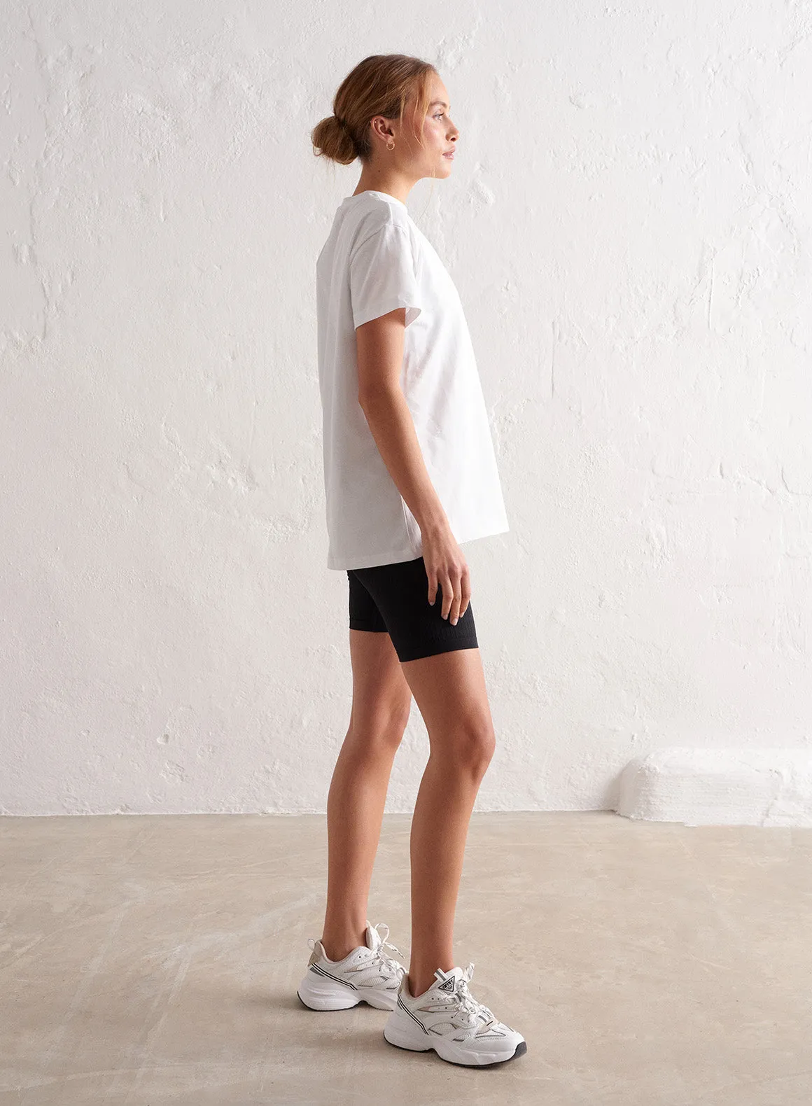 White Boyfriend T-shirt sold by Aimn product image thumbnail 5