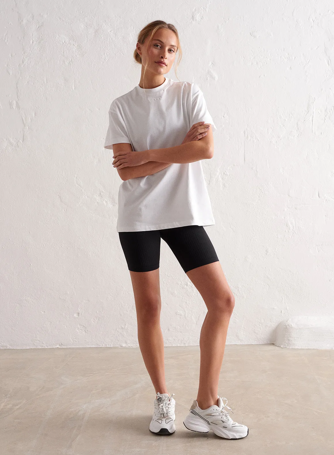 White Boyfriend T-shirt sold by Aimn product image thumbnail 3