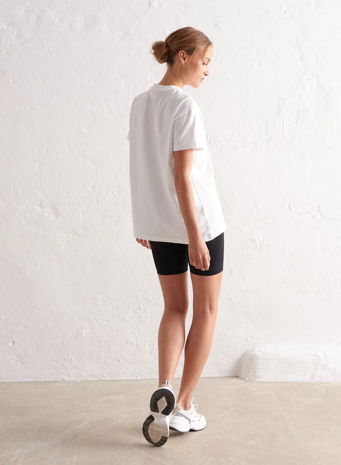 White Boyfriend T-shirt sold by Aimn product image thumbnail 4