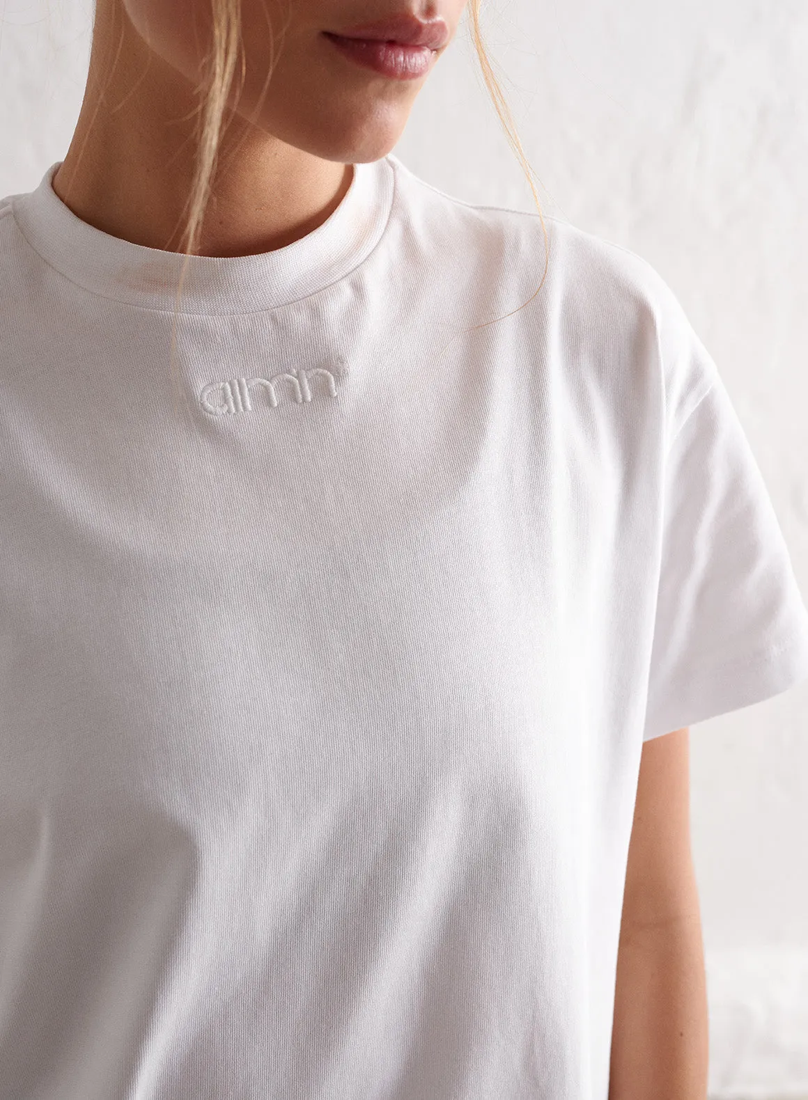 White Boyfriend T-shirt sold by Aimn product image thumbnail 2