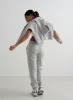 Grey Melange Varsity Classic Sweatpants sold by Aimn