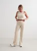 Cafè Au Lait Ease Ribbed Pants sold by Aimn