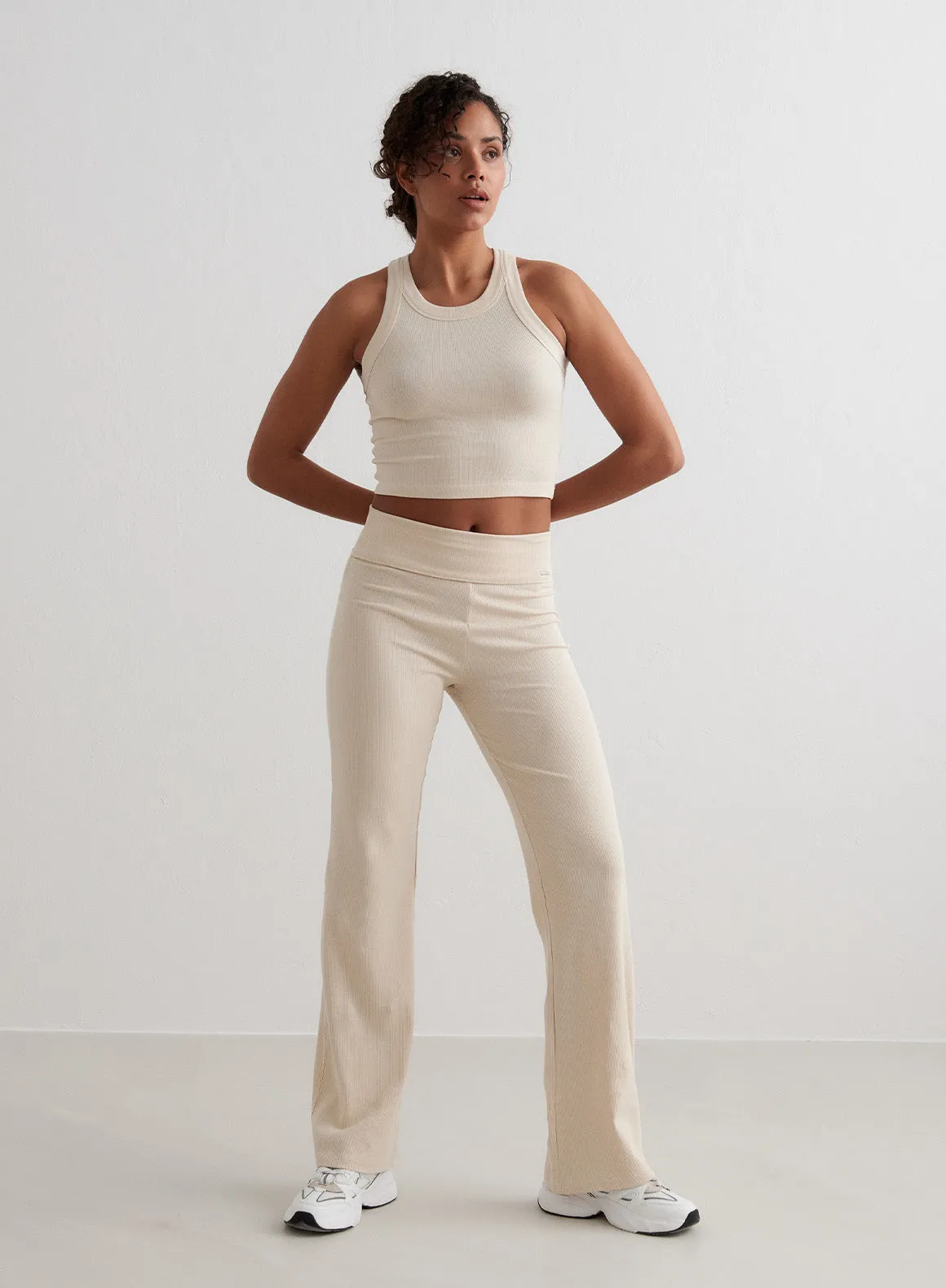 Café Au Lait Ease Ribbed Pants sold by Aimn product image thumbnail 4