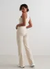 Cafè Au Lait Ease Ribbed Pants sold by Aimn
