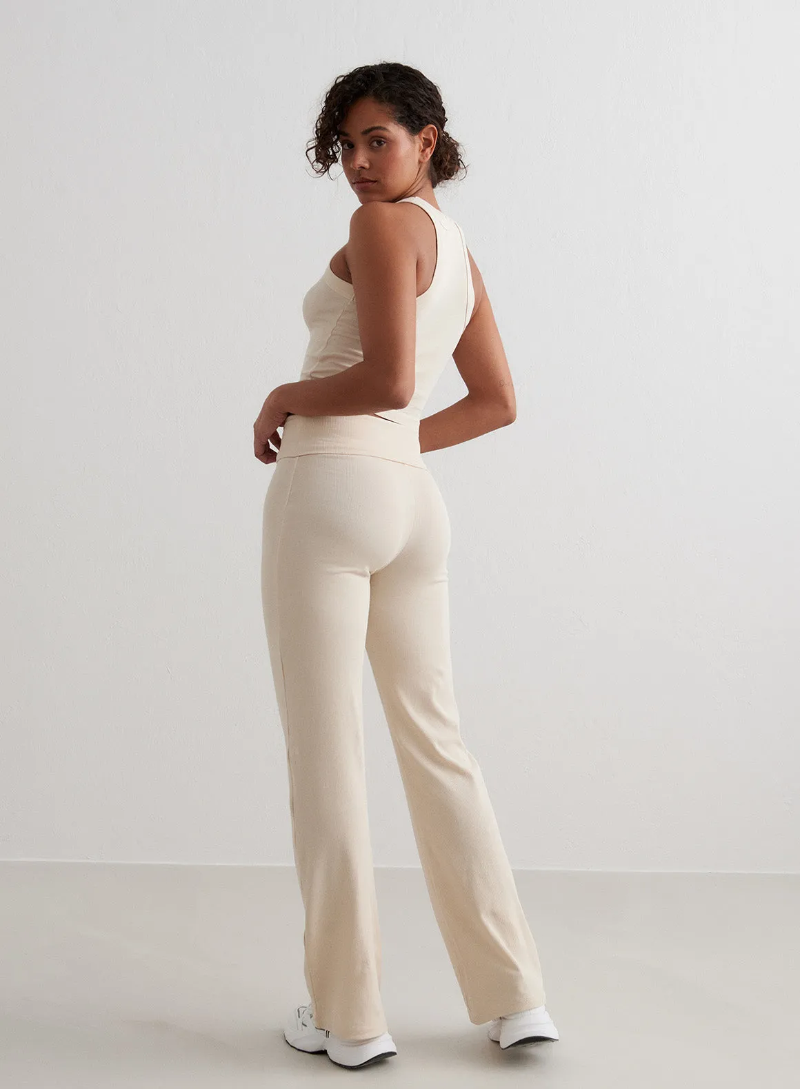 Café Au Lait Ease Ribbed Pants sold by Aimn product image thumbnail 2