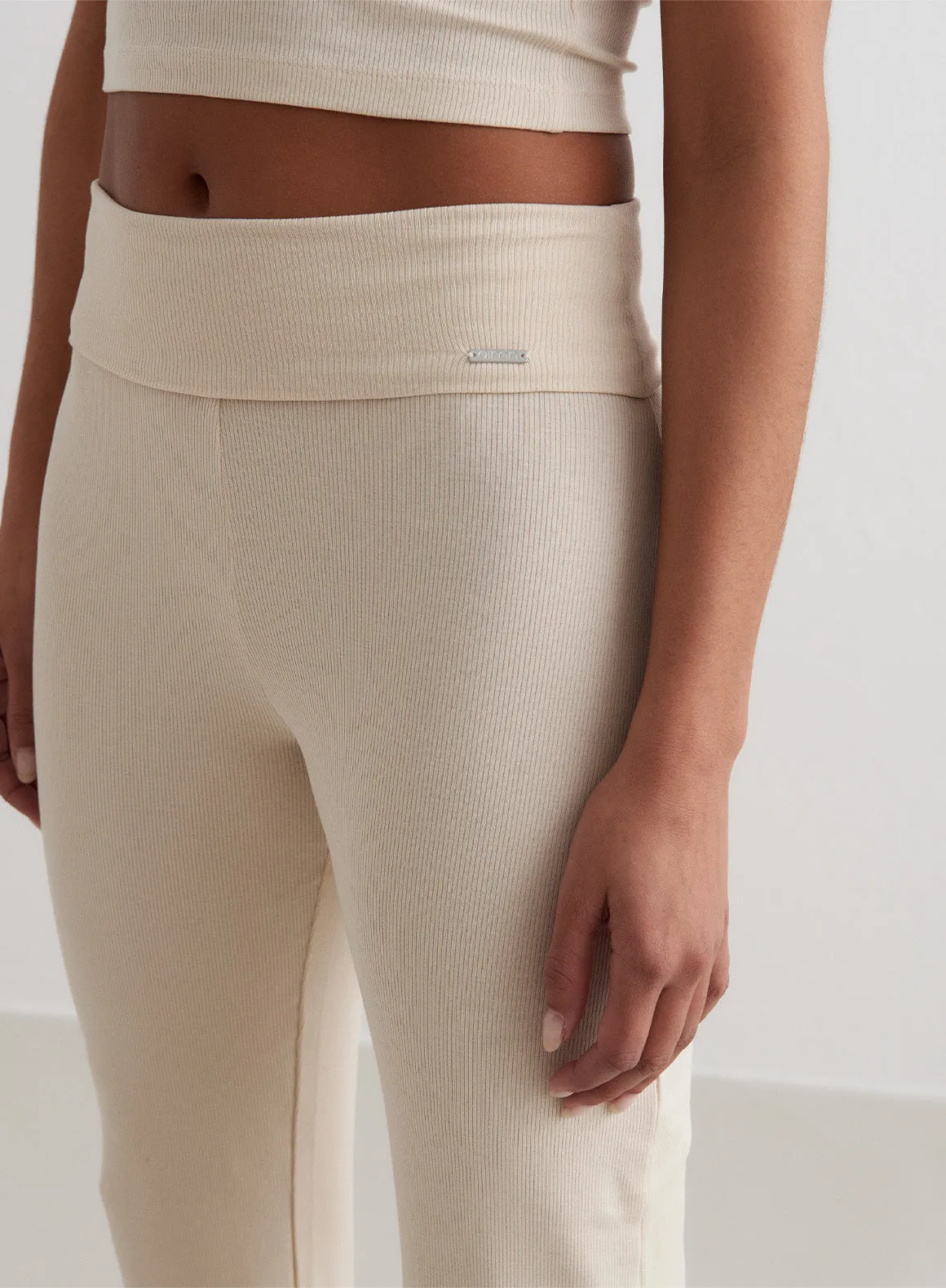 Café Au Lait Ease Ribbed Pants sold by Aimn product image thumbnail 3