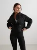 Black Quilted Femme Jacket sold by Aimn