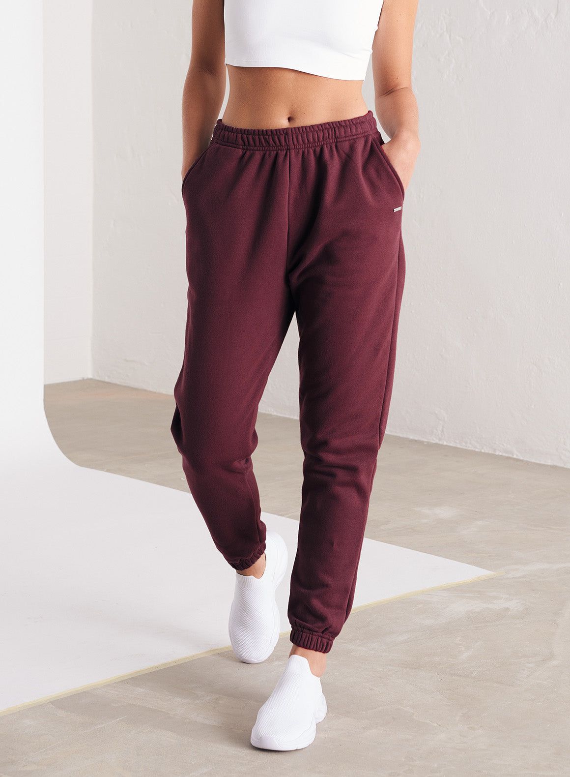 Bordeaux Classic Sweatpants sold by Aimn