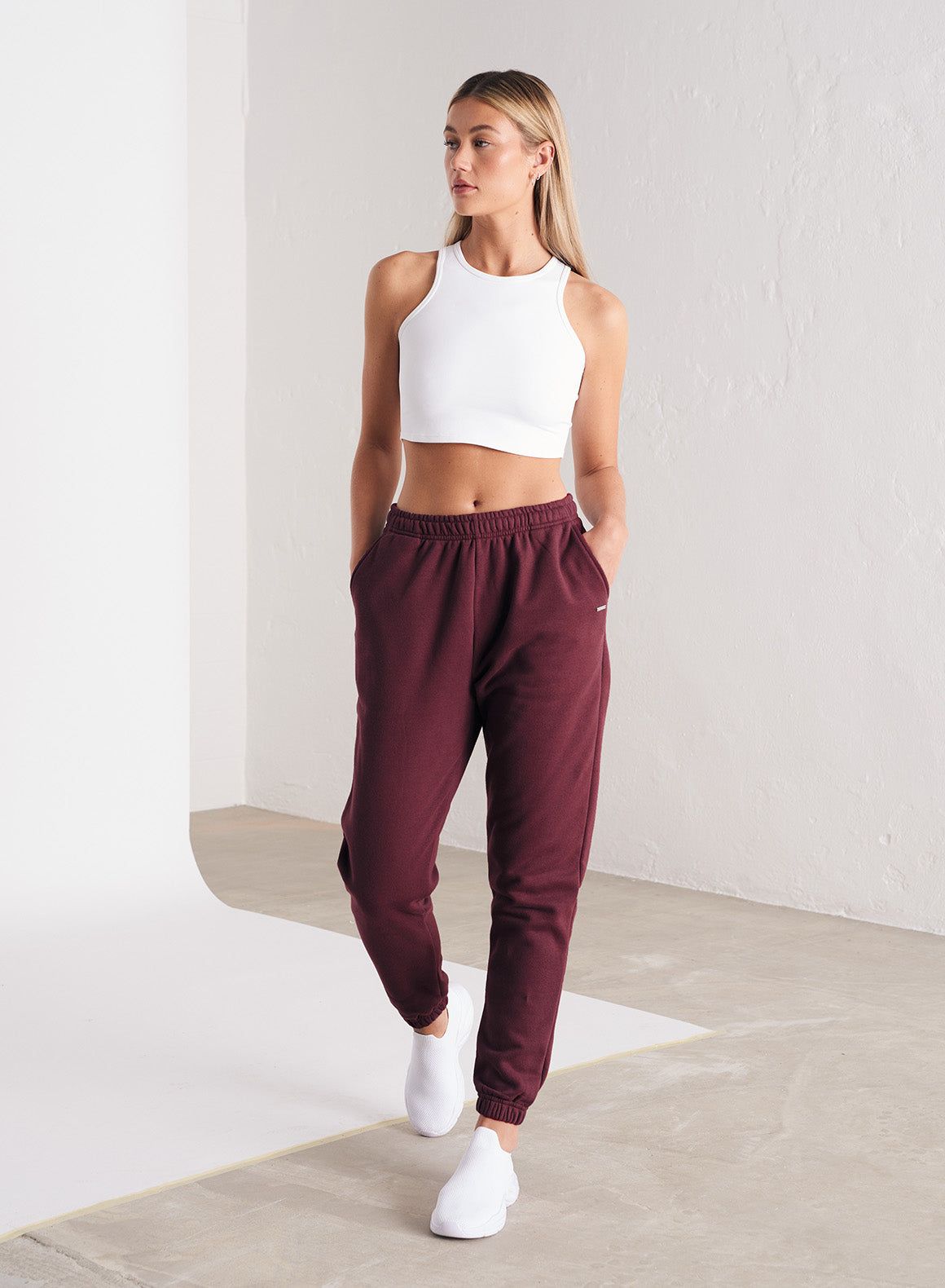 Bordeaux Classic Sweatpants sold by Aimn product image thumbnail 2