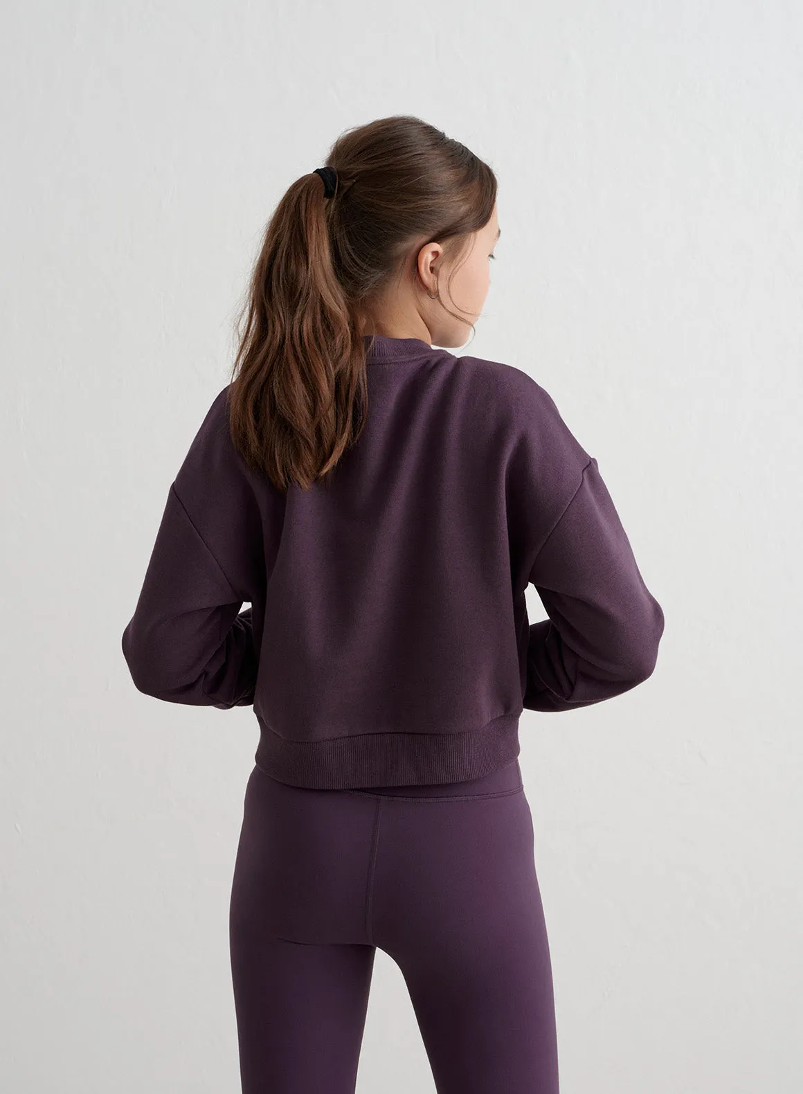 Midnight Plum Young Varsity Sweatshirt sold by Aimn product image thumbnail 5