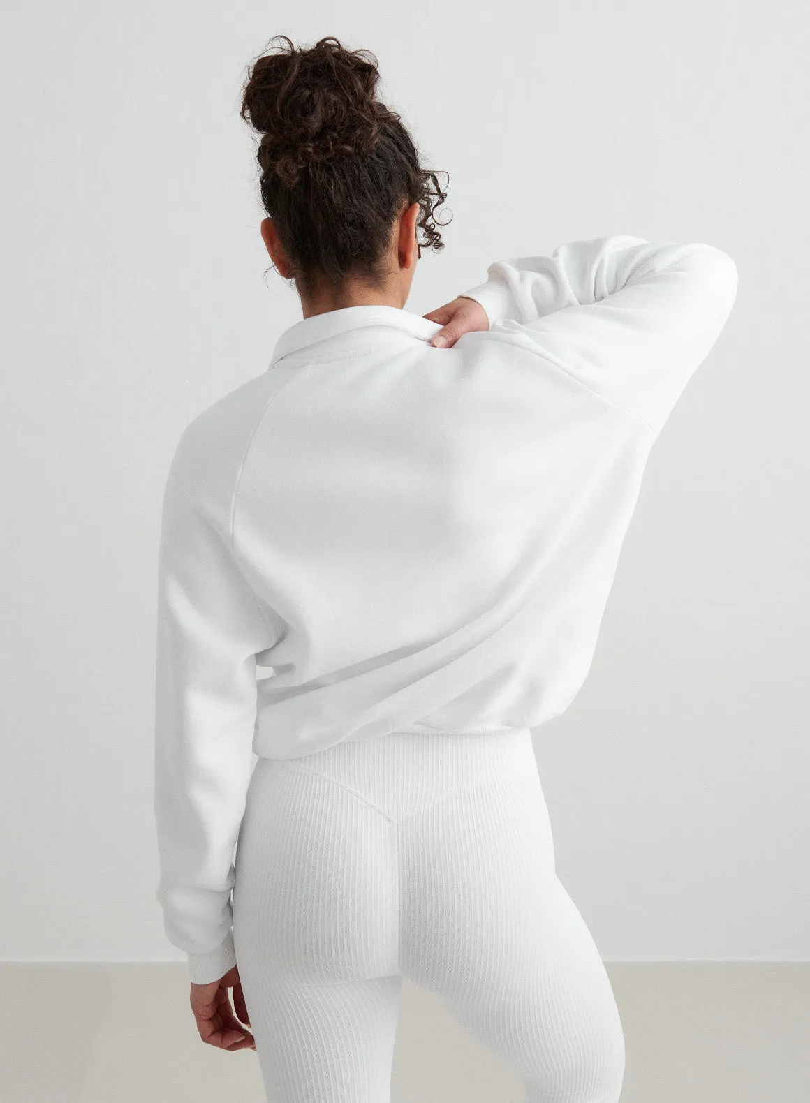 White Pitch Polo Sweatshirt sold by Aimn product image thumbnail 4